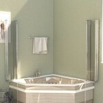 vidaXL Enclos de bain 120x140 cm Verre trempé Transparent