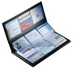 Porte-cartes de visite intercalaires autocollants 288 cartes 90 x 58 mm noir sigel