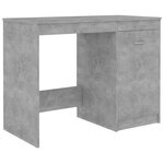 Bureau table poste de travail meuble d'ordinateur informatique étude 140 x 50 x 76 cm bois d’ingénierie gris 02_0023844