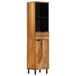 vidaXL Ensemble de meubles salle de bain   4 pièces en bois d'acacia brun massif
