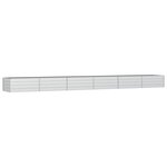 vidaXL Lit surélevé de jardin 600x80x45 cm Acier galvanisé Argenté