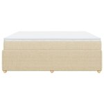 vidaXL Sommier à lattes de lit avec matelas Crème 180x200 cm Tissu