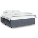 vidaXL Cadre de lit sans matelas gris foncé 200x200 cm velours