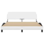 vidaXL Cadre de lit sans matelas blanc 160x200 cm similicuir