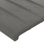 vidaXL Tête de lit à LED Gris clair 90x5x78/88 cm Velours