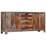 vidaXL Buffet gris 160x40x75 cm bois de sesham massif