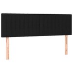 vidaXL Sommier à lattes de lit avec matelas LED Noir 140x200 cm Tissu