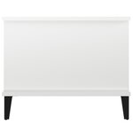 vidaXL Table basse Blanc brillant 90x50x40 cm Bois d'ingénierie