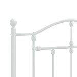 vidaXL Cadre de lit métal avec tête de lit blanc 90x190 cm