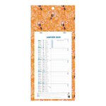 Calendrier Bloc Mensuel Mural 2025 - 16x33cm - Thème Fleurs - Modèle aléatoire*