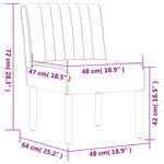 vidaXL Fauteuil sans accoudoirs bleu velours