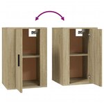 vidaXL Meubles TV muraux 2 Pièces Chêne sonoma 40x34 5x60 cm