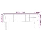vidaXL Tête de lit avec oreilles Crème 163x23x78/88 cm Tissu