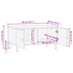 vidaXL Table basse 80x50x40 cm bois de manguier massif