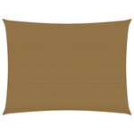 vidaXL Voile d'ombrage 160 g/m² Taupe 3x4 m PEHD