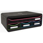 Module De Classement Toolbox 4 Tiroirs Black Office - Noir/arlequin - Exacompta