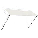 vidaXL Auvent rétractable avec LED 400x150 cm Crème