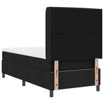 Lit Box Springs vidaXL avec matelas et LED Noir 100x200 cm Tissu