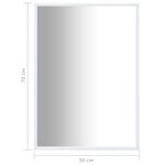 vidaXL Miroir Blanc 70x50 cm