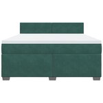 vidaXL Sommier à lattes de lit et matelas Vert foncé 180x200cm Velours