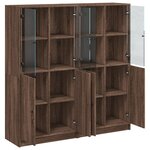 vidaXL Bibliothèque avec portes chêne marron 136x37x142 cm