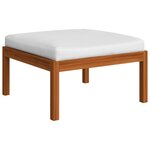 vidaXL Salon de jardin 4 Pièces avec coussins Crème Bois d'acacia solide