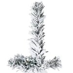 vidaXL Demi sapin de Noël artificiel mince avec neige floquée 240 cm