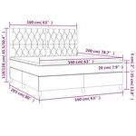 vidaXL Sommier à lattes de lit matelas et LED Noir 160x200 cm Velours