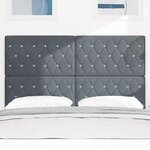 vidaXL Dossier LED gris foncé 80 cm Velours
