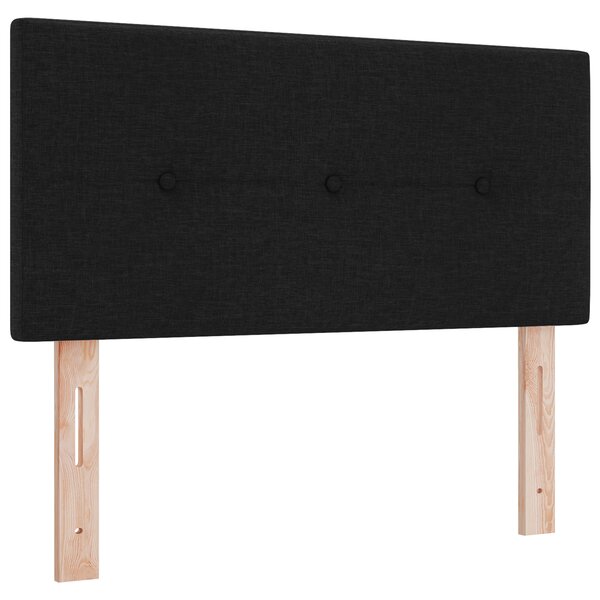 Tête de lit LED vidaXL en tissu noir capitonnée 80 cm