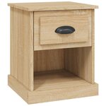 vidaXL Table de chevet chêne sonoma 39x39x47 5 cm bois d'ingénierie