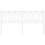 vidaXL Tête de lit métal blanc 150 cm
