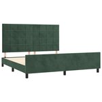 vidaXL Cadre de lit sans matelas vert foncé velours