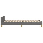 vidaXL Cadre de lit sans matelas gris foncé 100x200 cm tissu