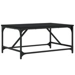 vidaXL Table basse noir 75x50x35 cm bois d'ingénierie