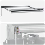 vidaXL Store Rétractable Automatique Blanc 350x250 cm