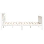 vidaXL Cadre de lit sans matelas blanc bois massif 140x190 cm