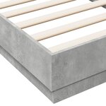 vidaXL Cadre de lit gris béton 90x190 cm bois d'ingénierie