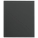 vidaXL Bibliothèque/Meuble TV Gris brillant 36x30x114 cm Aggloméré