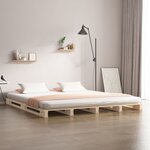 vidaXL Lit de palette 140x190 cm bois de pin massif