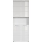 Colonne double AMANDA - 4 portes + 1 niche - 73 x 31 x 190 cm - Blanc
