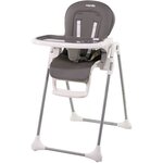 Chaise haute NANIA BIANCA - 6 mois à 36 mois - Dossier inclinable - Hauteur réglable - Pliage compacte - Gris