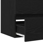 vidaXL Cabinet de lavabo avec évier intégré Chêne noir Bois d'ingénierie