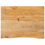 vidaXL Dessus de table à bord vivant 80x60x2 5 cm bois massif manguier