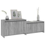 vidaXL Meuble TV Sonoma gris 146 5x35x50 cm Bois d'ingénierie