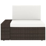 vidaXL Salon de jardin 11 Pièces avec coussins Marron Résine tressée