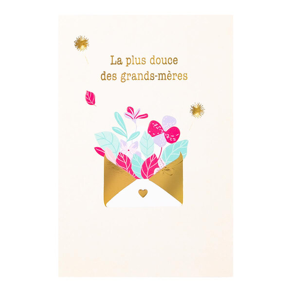 Carte Fête Des Grands-mères - Enveloppe Fleurs - Draeger paris