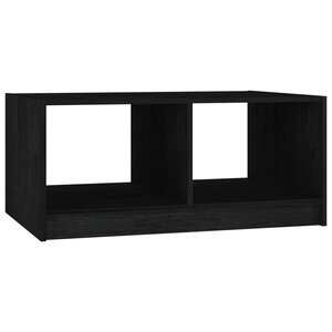 vidaXL Table basse noir 75x50x33 5 cm bois de pin massif