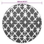 vidaXL Tapis d'extérieur bleu et blanc Ø120 cm PP