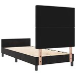 vidaXL Cadre de lit noir 100x200 cm Velours